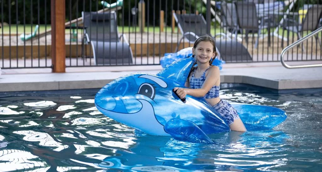 girl in the pool