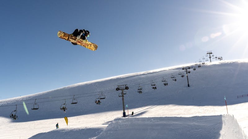 snowboard getting some big air